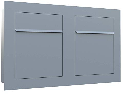 Unterputz Briefkasten - Einbaubriefkasten Bari for Two in Grau Metallic