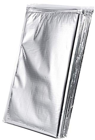 Keenso Bolsa con Aislamiento de Papel de Aluminio, 3 Tipos 5pcs/Set Bolsa de Almacenamiento de Alimentos con Aislamiento de Papel de Aluminio Enfriador térmico Plata(25 * 30cm)