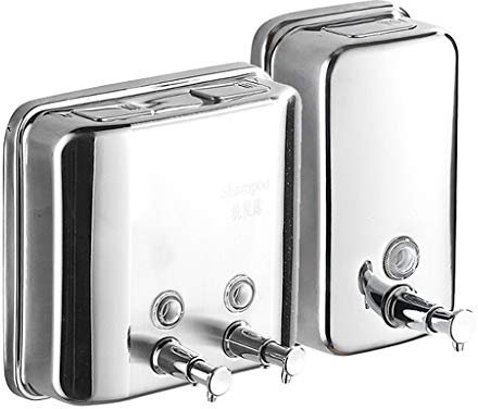 Dispenser Sapone Liquido Bottiglia for disinfettante for mani da parete, in acciaio inossidabile 304, con dispenser di sapone manuale in acciaio inossidabile da 1000 ml Bottiglie Dosatori per sapone l