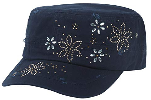 dimo accessoires Cap - Damen Army Cap Vintage (297) (Navy)