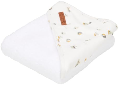 Little Dutch Kapuzenhandtuch Baby Handtuch mit Kapuze Frottee (75x75 cm) weiß - Sailors Bay