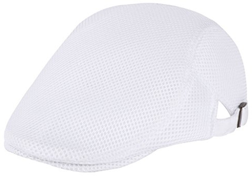 Douoiussluka Chapeau d'été en maille respirante pour homme Béret Lierre, blanc, 1 x Beret Hat