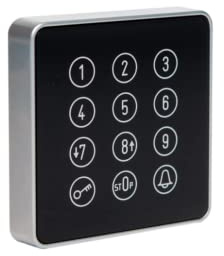 Tastiera Cody Touch nero argento con illuminazione a LED compatibile con unità di valutazione GEBA CTA