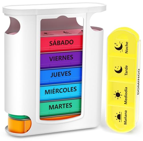 Opret Pastillero Semanal 4 Tomas Español para Viaje