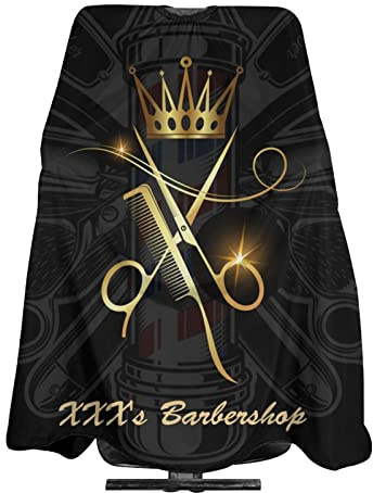 Custom Barber Cape - Add Your Photo, Text, Logo for Personalized Hairdresser Cape - Men's Customized Hair Cutting Cape for Home Salon and Barbershop