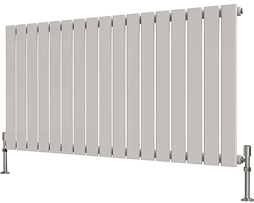 Radbliss Horizontal Flat Panel Radiator 600x1156mm White Single Design RAD Central Heating