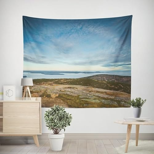 EHOMERY Wandbehang Frau Wanddekoration Dachschräge Ozean Wandbehang Kunst Farbe Tapisserie Wohnzimmer Schlafzimmer Wandbehang Dekoration 350x250cm