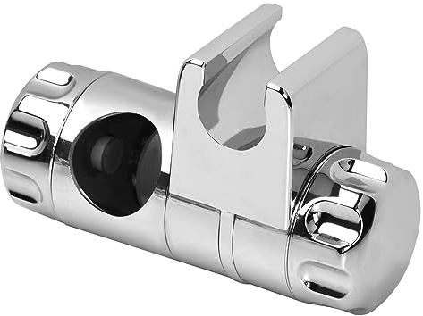Staffa Supporto Doccia ABS Universale Cromato - Soffione Scorrevole Regolabile per Asta 25mm - Accessori Bagno