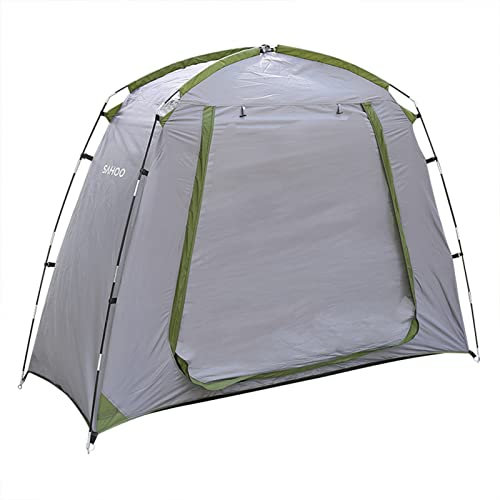 CalmGeek Waterproof Outdoor Bicycle Storage Shed Bike Tent Silver Coated Polyester Bike Shelter Space Saving Bicycle Garden Tool Storage Cover