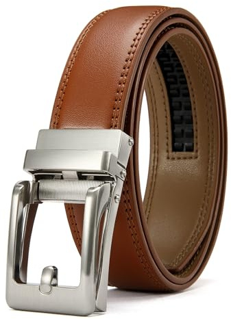 CHAOREN Ratchet Kids Belt, Dress Boys Leather Belt, 1.25 Adjustable for Casual and Formal Wear