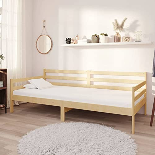 GuyAna Tagesbett mit Matratze 90x200 cm Tagesbett Bettgestell Bett Mit Matratze Bed Frame Kiefer Massivholz 3083579