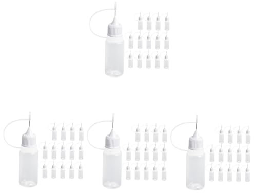Beavorty 60pièces Bouteilles Applicatrices Transparentes Squeeze pour Colle Peinture Et Outils De Quilling Et