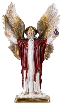 DRW Figura Arcangel Raziel Grande Resina Pintado a Mano 30 cm