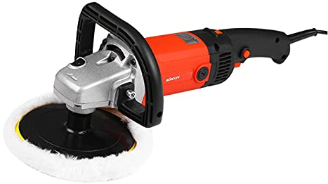 Buffer Polisher 1400W ectric Car Waxing Polisher Machine M14 Polisher 180mm Car Paint Care Variable Speed Marble Tile Floor Polishing tool for Car Detailing (Color : Pink, Plug Type : E-U) (Orange E)