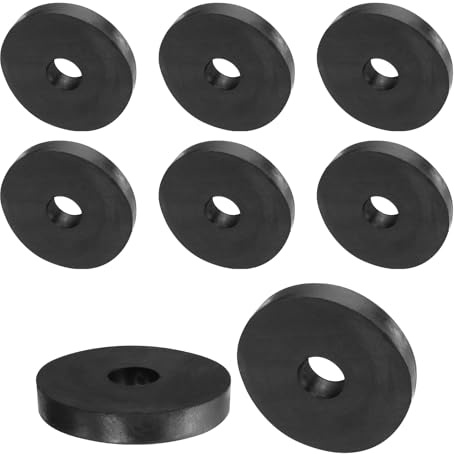 QUARKZMAN 8 piezas Espaciadores de Goma 60mm OD 15mm ID 10mm de Altura Espaciador Redondo Antivibración de Goma Arandelas Gruesas de Goma para Accesorios de Hogar y Coche