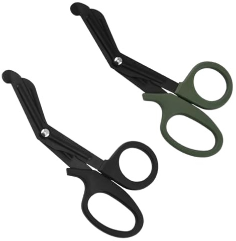 YNYCIPZ Forbici per pronto soccorso,Forbici per garza in acciaio inossidabile Forbici per bendaggio del gomito Forbici per tela per uso domestico Accessori da campeggio portatili all'aperto (2 pezzi)