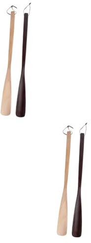 DEARMAMY 4stücke Holzschuhlöffel Bequeme Schuhlöffel Für Einfaches Anziehen Von Schuhen Ergonomisches Design Für Ältere Menschen Praktische Schuhlifte Aus Natürlichem Holz