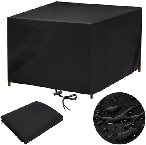 Housse Table de Jardin 180x100 Housse Salon de Jardin Exterieur Housses pour Mobilier de Jardin Impermeable Bache Table Exterieur Housse de Protection Salon de Jardin Rectangulaire 180x100x85cm LxWxH