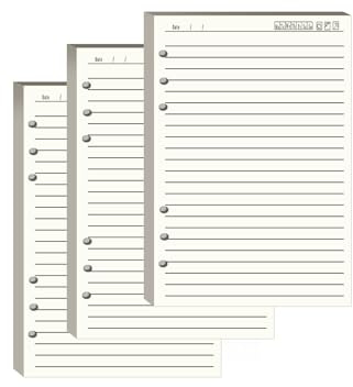 YFLeomry 180 Blätter A5 Linie Papier 3 Packungen Ringbuch A5 Nachfüllbar | 6 Lochung Ringbuch Notizbuch, Nachfüllpapier Nachfüllbare, für Notizbuch Tagbuch(21x14,5 cm)