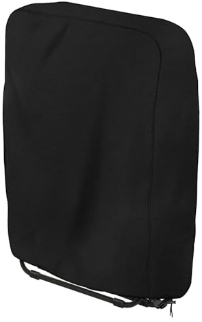Dokon Garden Folding Chair Cover for Sun Lounger & Recliner Chair | Heavy Duty 420D Oxford, Waterproof PU Coating, Windproof Strap & Drawstring, Anti-UV, Fit Zero Gravity Chair, 110x71cm, Black