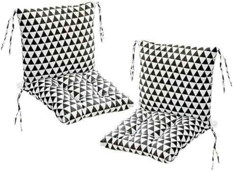 ZGantrix 2er Set Niedriglehner Auflagen Set Stuhlauflage 40 * 80cm Sitzkissen Niederlehner Gartenstühle Sitzauflagen Stuhlkissen Abnehmbarem Rückenlehne Auflage40*80CM(2 Pieces) H