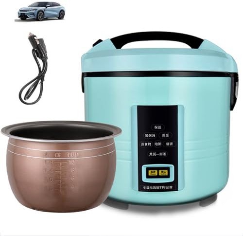 Olla Arrocera para Camion 24v,Portátil Multifuncional Mini Rice Cooker 12 V,para Viajar, Acampar y Hacer picnics,12v/Car,5L