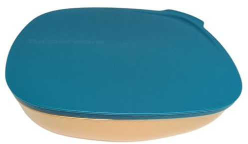Tupperware Allegra - Ciotola Exclusiv con coperchio, 2,5 litri, 2500 ml, colore: Oro turchese