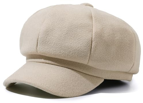 NLAND Cappello con Visiera Donna Berretto Newsboy Unisex | Berretto da Francese Morbido Leggero Comodo e Caldo,Gatsby Cap Classico a 8 Pannelli,Unisex,Taglia Unica