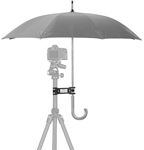 Ejoyous Camera Umbrella Clamp, Camera Tripod Umbrella Holder LED Light Bracket Clamp, for Outdoor Camera Light Stand Reflector Photography Accessory