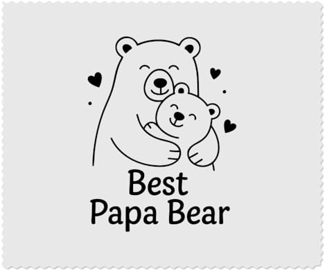 Azeeda 2 x 'Best Papa Bear' Lens Cleaning Cloths (LC00033959) | Microfibre Cloths for Glasses, Sunglasses, Phones, Cameras and Screens