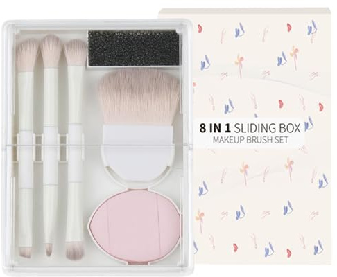 Yidueace Makeup-penselset – 8-delad blandningsapplikator för smink | ögonskuggsborste skönhetstillbehör – för highlighter rouge concealer party bröllop helgdagar hemmakontor fritid