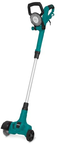 VONROC Brosse électrique désherbeur 500 W - Manche télescopique 2000 tr/min - Brosses en acier et nylon incluses - Élimination des mauvaises herbes sans produits chimiques