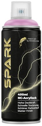 SPARK Sprühdose 400ml – Matte Sprühfarbe für Künstler, DIY, Modellbau & Möbel – Hohe Deckkraft, schnelltrocknende Spraydose - Lavendel Hell