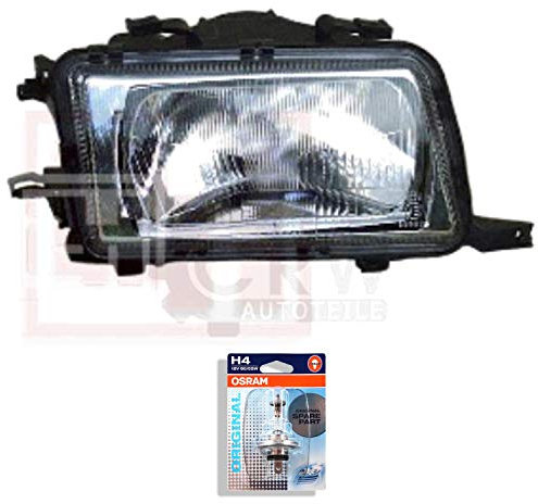 EISENFELS Bundle Set 69591132 Scheinwerfer rechts + Leuchtmittel H4 Classic kompatibel mit 80 8C B4