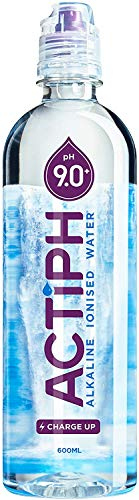 Alkaline Ionised Spring Water pH9+ (6x 600ml) Purified with Electrolytes Clean and Smooth Taste ACTIPH Water