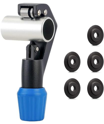 GOLDEAL Tube Cutter,Constant Swing Pipe Cutter Tool for Metal Pipe,1/8 - 1-3/16,with 5 Spare Cutting Blades,Bike Front Fork/Seatpost/Seat Tube/Steerer Tube Cutter(Blue)