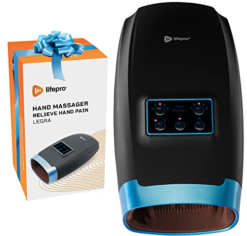 LifePro Massaggiatore manuale per artrite, tunnel carpale e articolazioni rigide, massaggiatore per mani, polsi e dita, con calore e compressione, sollievo dal dolore da artrite per mani, terapia dei