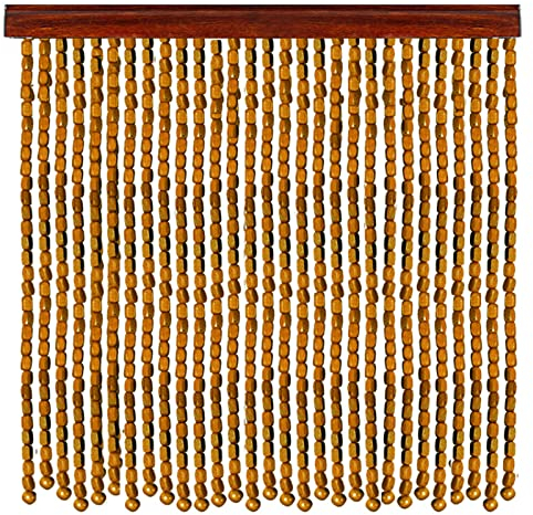 Perlenvorhang Türvorhang aus Bambus,Holzperlen Vorhänge Für Türschrankpassage Raumteiler Balkon Dekoration Handgemacht Insektenschutz Fadenvorhang,mit Zubehör,Anpassbare (100 strands 100x200cm)