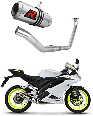 DOMINATOR Ligne complète d'échappement Collecteur Silencieux GP compatible avec YZF R125 2019-2021