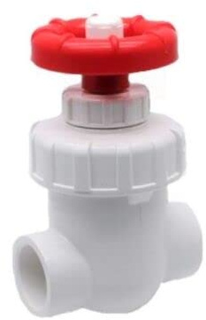 PVC White Metric Plumbing Fittings Pipe Tubing for Aquarium Fish Tank Pond Solvent Weld Plumbing (Gate Valve, 32mm)