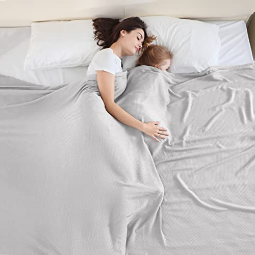 VHOME Couverture Rafraîchissante 100% Fibre Bambou Légère Respirante pour Lit Canapé