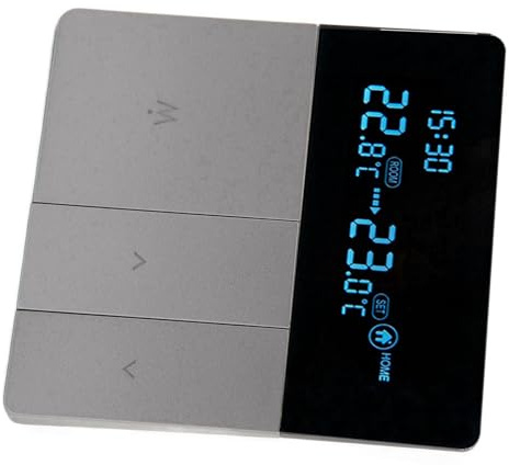Termostato per Riscaldamento a Pavimento, Termostato Digitale a Parete con Display Digitale LCD per Ville (Senza Wi-Fi)