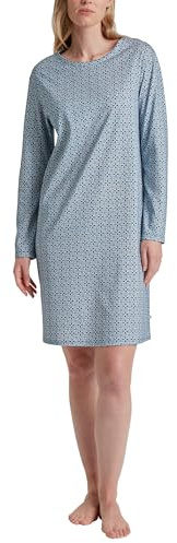 CALIDA Ornament Nights Nightshirt Blue Cotton, Grösse 40-42