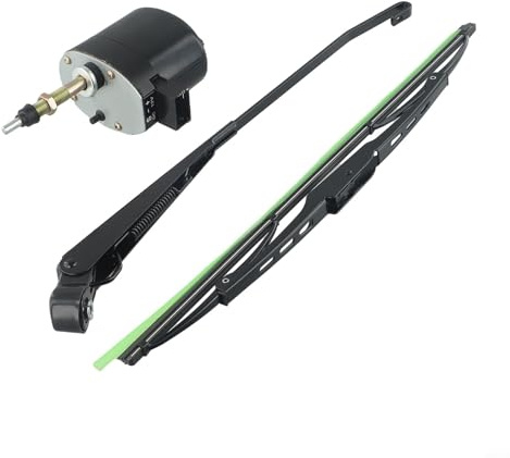 Getdoublerich 1 Satz Scheibenwischermotor, 12 V Windshield Wischermotor 105° Wischerblatt für Traktor Boot RV Windschutzscheibe und zuverlässig