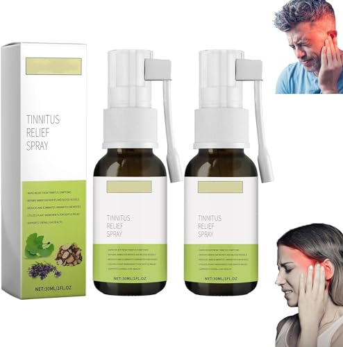 Brianelle Auridrip Tinnitus Relief Spray,Tinnitus Relief for Ringing Ears,Echo Ease Tinnitus Inhaler,Earwax Cleaning Care Spray,Tinniease Ear Soothing Agent,Relieve Ear Discomfort (2 Pcs)
