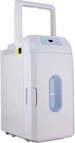 MOOWI Piccolo Frigorifero Frigo Carrello da 35 Litri, Mini Frigo Auto for Uso Esterno, Mini Frigo Portatile, Frigo Orizzontale/Verticale con Pulegge, Frigo E Frigo