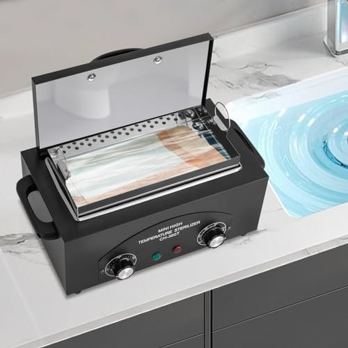 DSYOGX 300W Hochtemperatur Heißluft Trockenhitze Sterilisator Intelligente Nagelwerkzeug-Sterilisator mit Timer für Restaurants, Küchen, Wohnräume, Friseure, Zahnkliniken, Timing-Bereich 0-60 Minuten