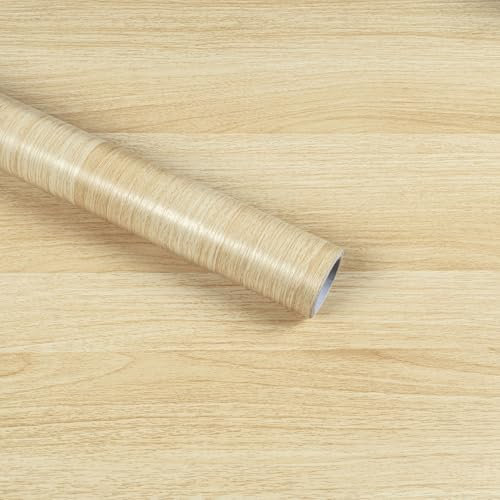 Abyssaly Klebefolie Möbel Holzoptik, Möbelfolie Selbstklebend Folie, Vintage Braun Dekorfolie für Möbel Wand Fensterbank Schränke Küche Tische Tapete 60cm X 500cm
