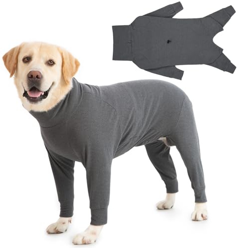 Cyponpy Hundepullover Fleece Hundemantel mit Beinen Grosse Mittelgroße Hunde Fleecejacke Wintermantel Hund Rollkragen Hundejacke Warm Hundepyjama Hundemantel Winter Hundekleidung Hundefleecepulli
