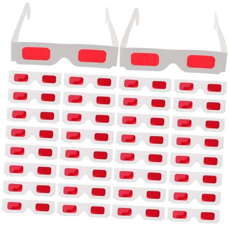 ERINGOGO 50pezzi Occhiali Per Ragazzo Ragazza Occhiali Rossi Per Eventi e Feste Accessorio Divertente Per Film e Celebrazioni Speciali Design e Unico Per Esperienze Indimenticabili